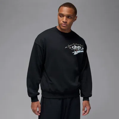 Jordan Men's  Brooklyn Fleece Crew-neck Sweatshirt In Black