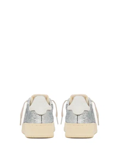 Autry "dallas Low Sparkling" Sneaker In Gray