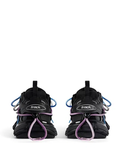 Balenciaga Black Mesh And Rubber Track Trail Laces Sneakers In Black
