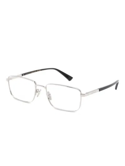 Gucci Rectangle-frame Glasses In Silver
