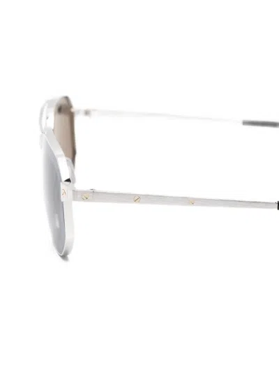 Cartier Pilot-frame Sunglasses In Silver