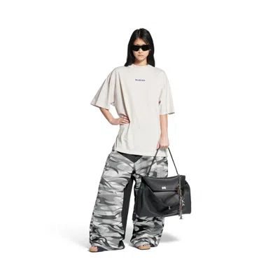 Balenciaga Back T-shirt Medium Fit In Neutral