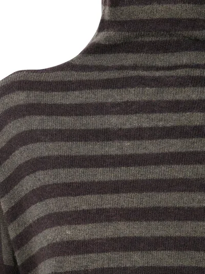 Base Extrafine Merino Wool Striped Turtleneck In Multi