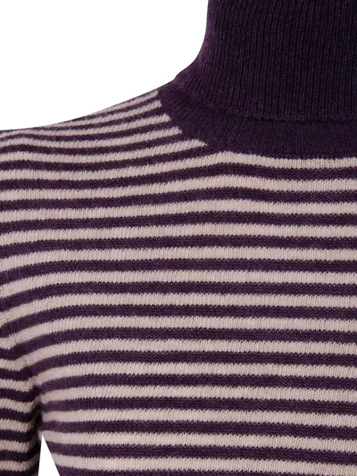Base Striped Halterneck Sweater In Multi