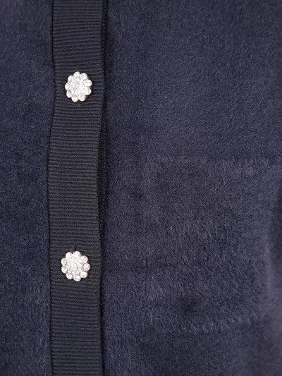 Blugirl Button Sleeveless Cardigan In Purple