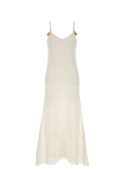 Bottega Veneta Women White Lace Dress In White