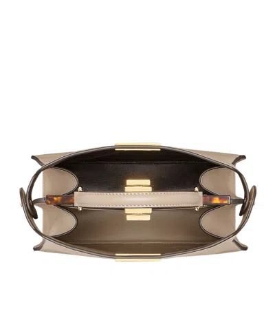 Fendi Dove Grey Leather Bag In Neutral