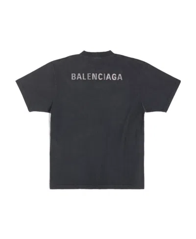 Balenciaga T-shirt  Back Large Fit Da Donna In Nero In Blue