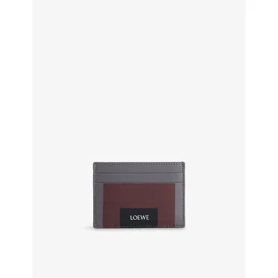 Loewe Plain Cardholder In Nappa Calfskin In Gray