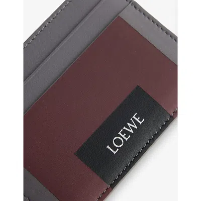 Loewe Plain Cardholder In Nappa Calfskin In Gray