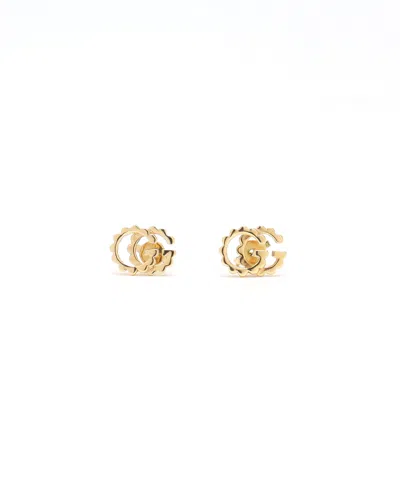 Gucci Interlocking 18kt Stud Earrings In Gold