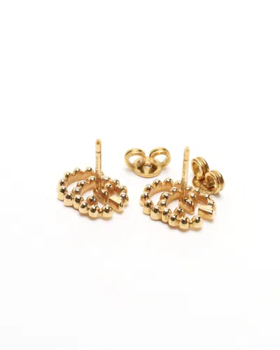 Gucci Interlocking 18kt Stud Earrings In Gold
