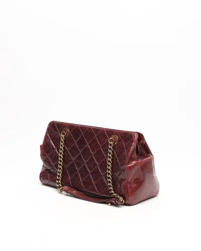 Pre-owned Chanel Perfect Edge Bag In Burgundy