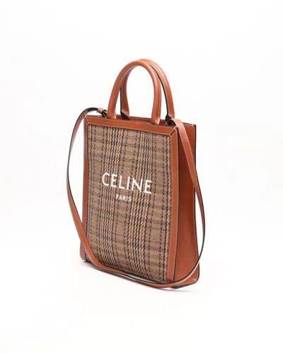 Celine Céline Medium Vertical Cabas Tote Bag In Brown