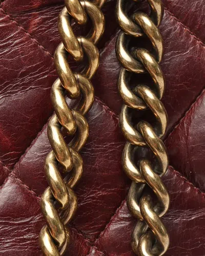 Pre-owned Chanel Perfect Edge Bag In Burgundy