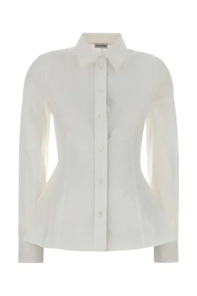 Burberry Women White Poplin Shirt In White