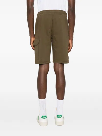 C.p. Company Drawstring-waist Cargo-pocket Shorts In Brown