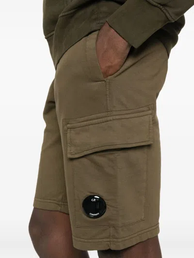 C.p. Company Drawstring-waist Cargo-pocket Shorts In Brown