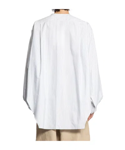 Hed Mayner Oversized Pinstripe Shirt In White
