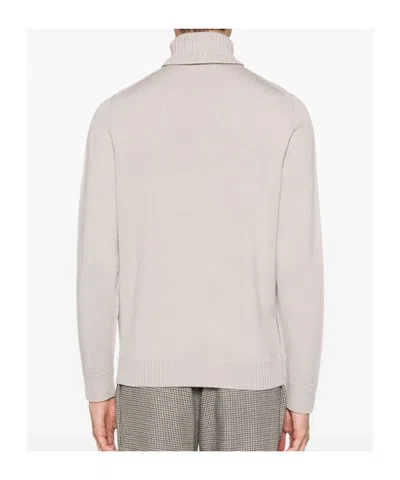 Drumohr Wool Turtleneck Sweater Long Sleeves In White