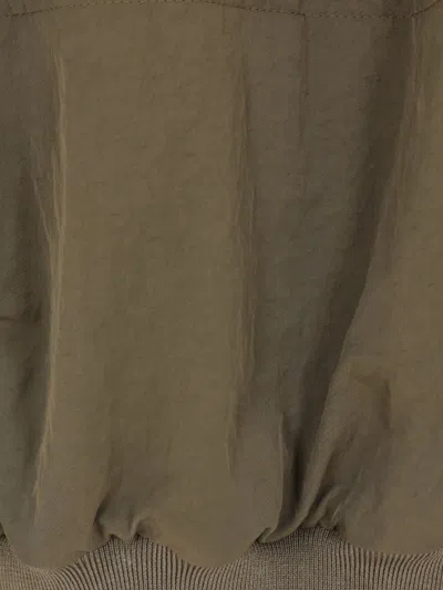 Hed Mayner Cut-out Fleece-lined Bomber Jacket In Brown