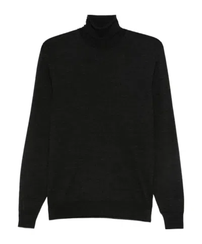 Drumohr Long-sleeved Sweater In Black