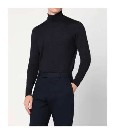 Drumohr Long-sleeved Sweater In Black