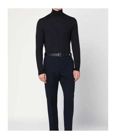 Drumohr Long-sleeved Sweater In Black