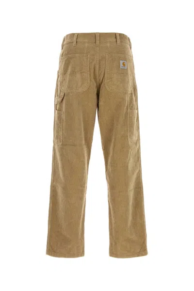 Carhartt Corduroy Trousers With Belt Loops And Pockets In Brown