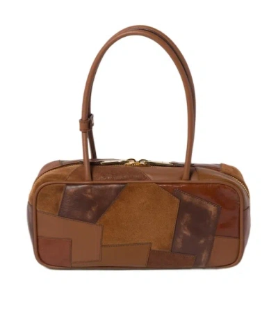 Miu Miu Beau Small Leather Top-handle Bag In Brown