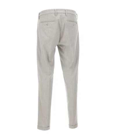 Re-hash Button Casual Pants In Gray