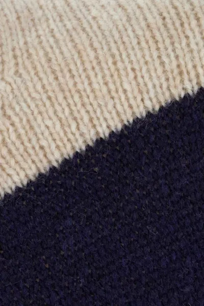 Alpha Studio Color-block Sweater In Black