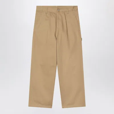 Carhartt Wip Holden Trousers In Leather Beige In Brown