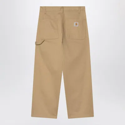 Carhartt Wip Holden Trousers In Leather Beige In Brown