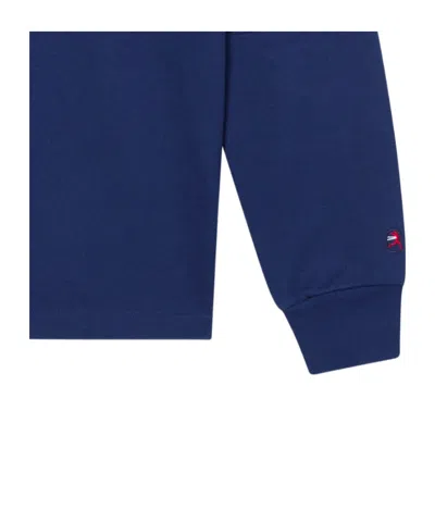 Champion Stripe-detail Long-sleeve Polo Shirt In Blue