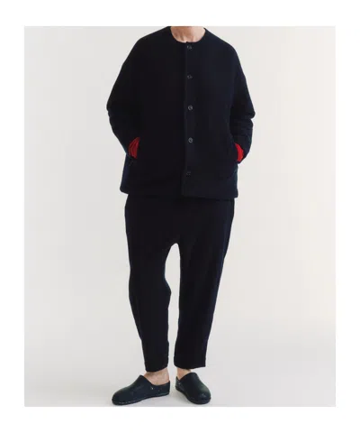 Casey Casey Button-up Oversized Jacket In Blue