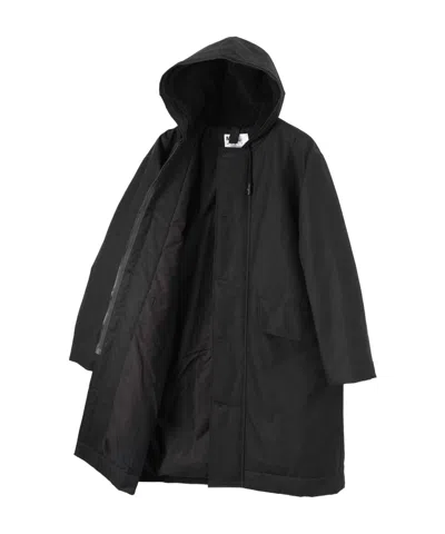 Margaret Howell Mhl. Hooded Deck Parka In Black