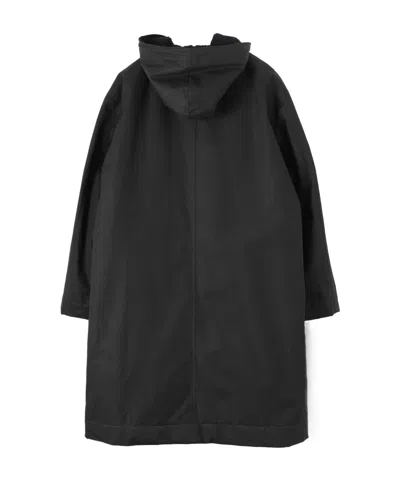Margaret Howell Mhl. Hooded Deck Parka In Black