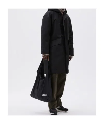 Margaret Howell Mhl. Hooded Deck Parka In Black