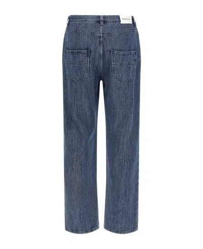 Namacheko Slim Fit Denim Trousers With Pockets And Loops In Blue