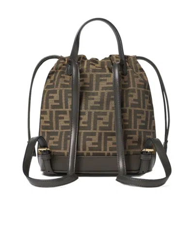 Fendi Ff Top Handle Backpack In Brown