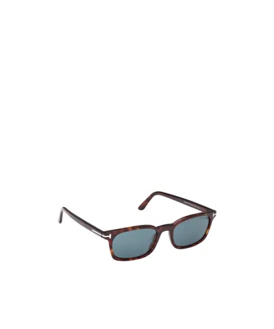 Tom Ford Eyewear Rectangular Frame Sunglasses In Brown