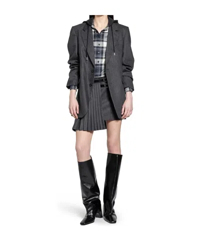 Coperni Single-breasted Long Sleeve Suit Jacket In Gray