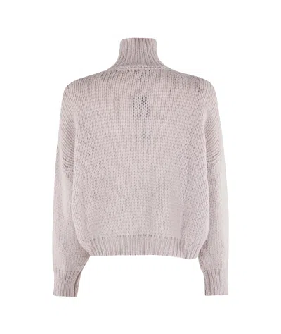 Roberto Collina Turtleneck Long-sleeved Sweater In Purple