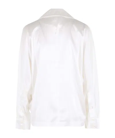 Semicouture Double-breasted Shirt In White