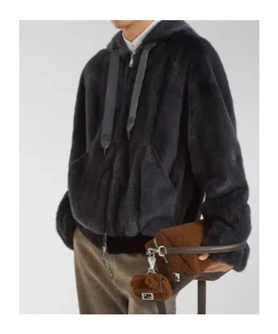 Fendi Black Mink Blouson In Black