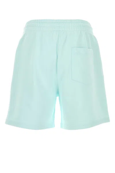 Casablanca Pastel Light Blue Cotton Bermuda Shorts In Blue