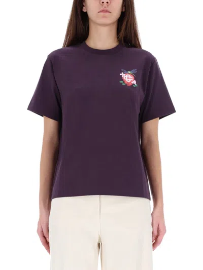 Casablanca T-shirt With Print In Purple