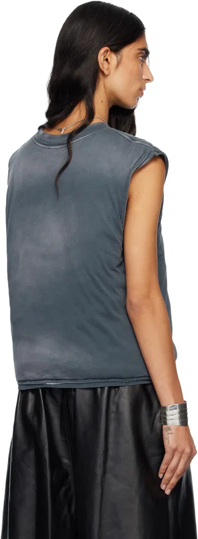Lu'u Dan Gray Wadded Sleeveless T-shirt In Gray