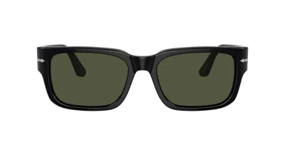 Persol 58mm Rectangular Sunglasses In Black
